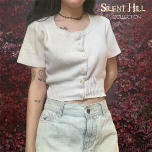 Vintage Y2k E.Y.E. Coquette White Top